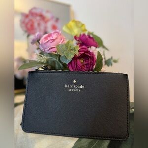 Kate Spade Leather Wristlet Black Bag